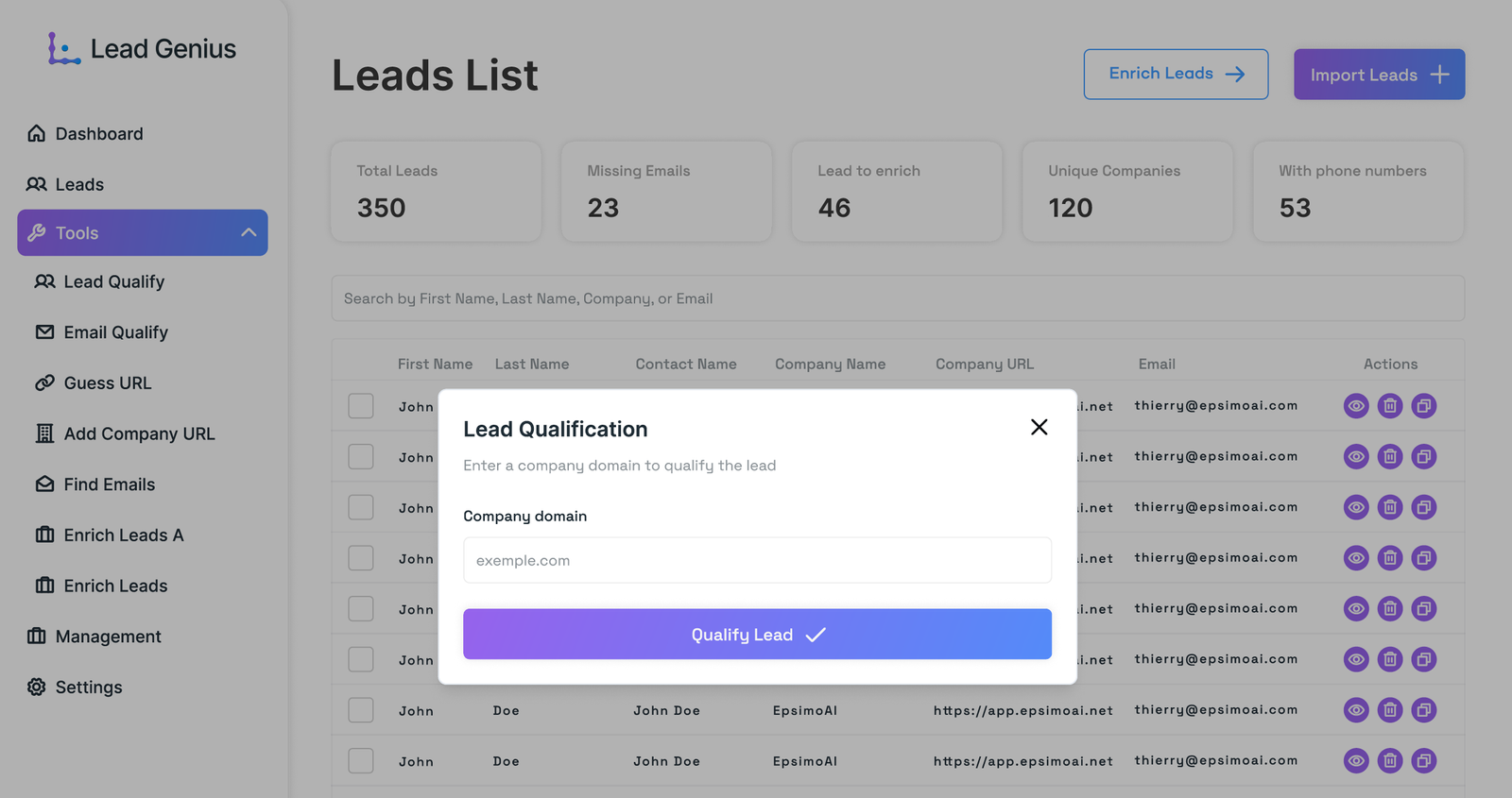 LeadGenius Automation